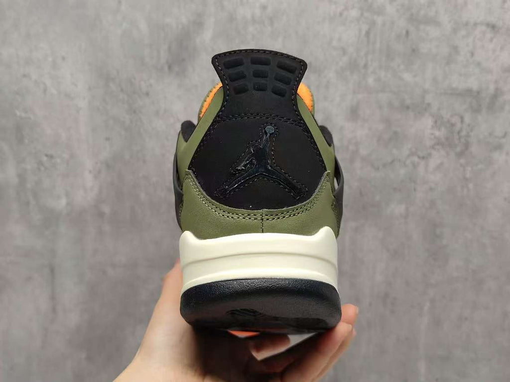 Air Jordan 4 Olive Green & Black Sneakers