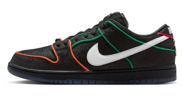 Nike SB Dunk Low Pro QS – Black / White / Challenge Red