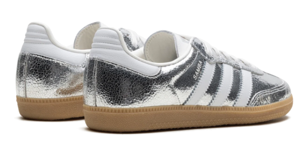 adidas Women's Samba OG – Silver Metallic / Cracked Leather