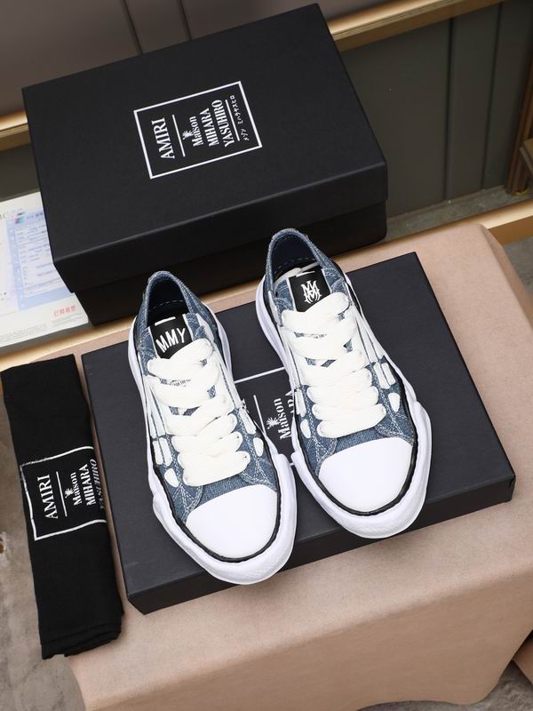 AMIRI Low-Top Sneakers with White Bone Appliqués