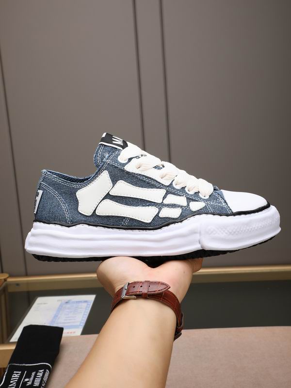 AMIRI Low-Top Sneakers with White Bone Appliqués