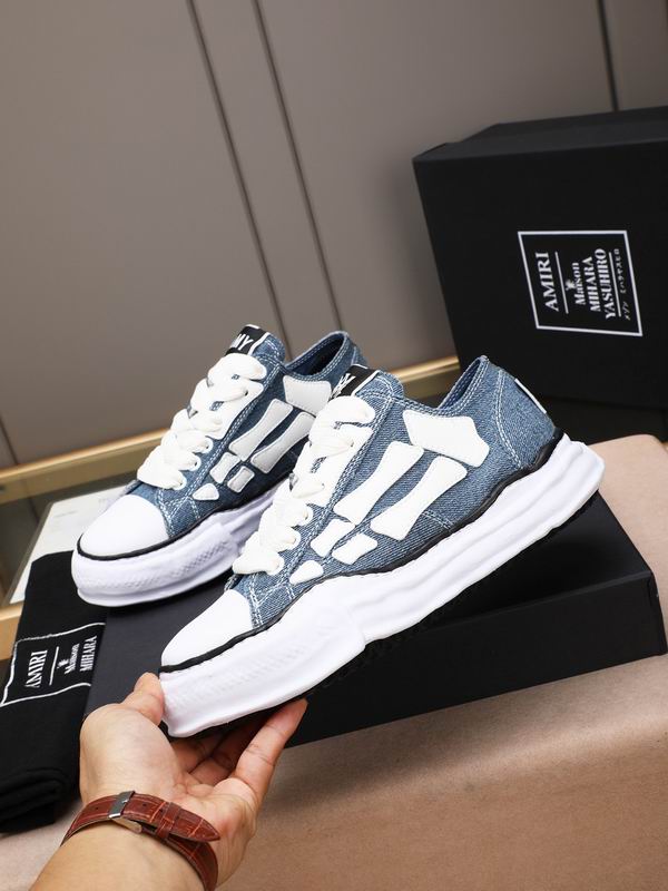 AMIRI Low-Top Sneakers with White Bone Appliqués