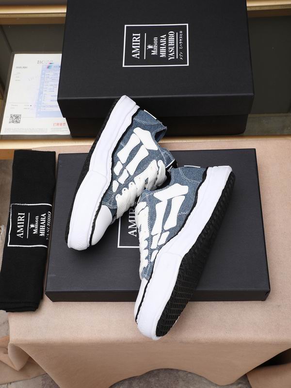 AMIRI Low-Top Sneakers with White Bone Appliqués