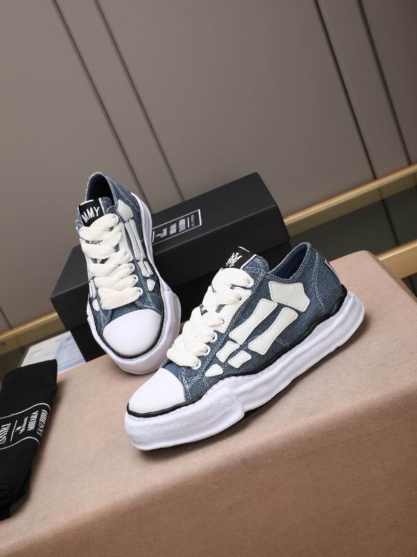 AMIRI Low-Top Sneakers with White Bone Appliqués