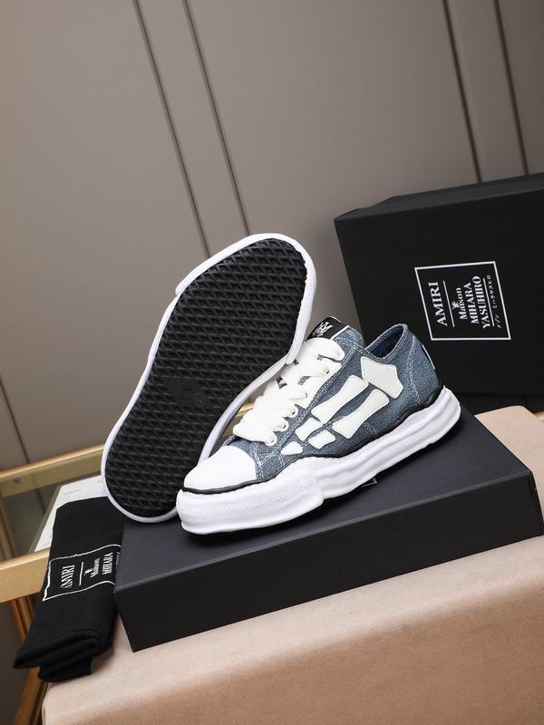 AMIRI Low-Top Sneakers with White Bone Appliqués