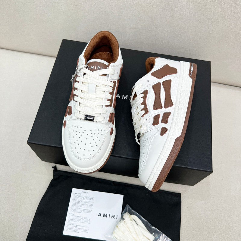 AMIRI Low-Top Sneakers – White / Brown