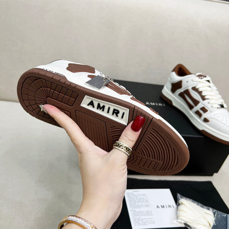 AMIRI Low-Top Sneakers – White / Brown