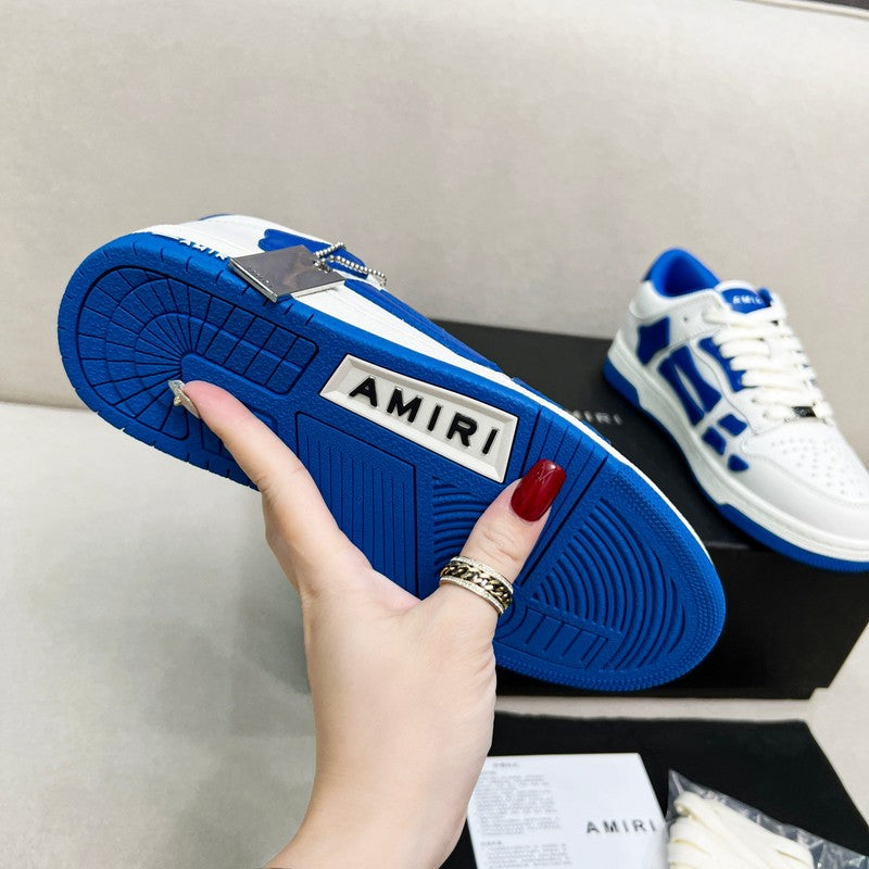 AMIRI Low-Top Sneakers – White / Royal Blue