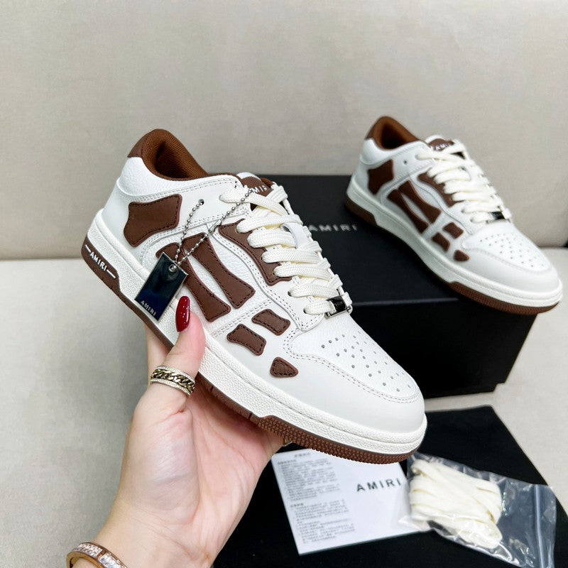 AMIRI Low-Top Sneakers – White / Brown