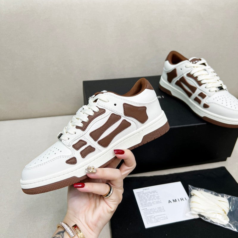 AMIRI Low-Top Sneakers – White / Brown