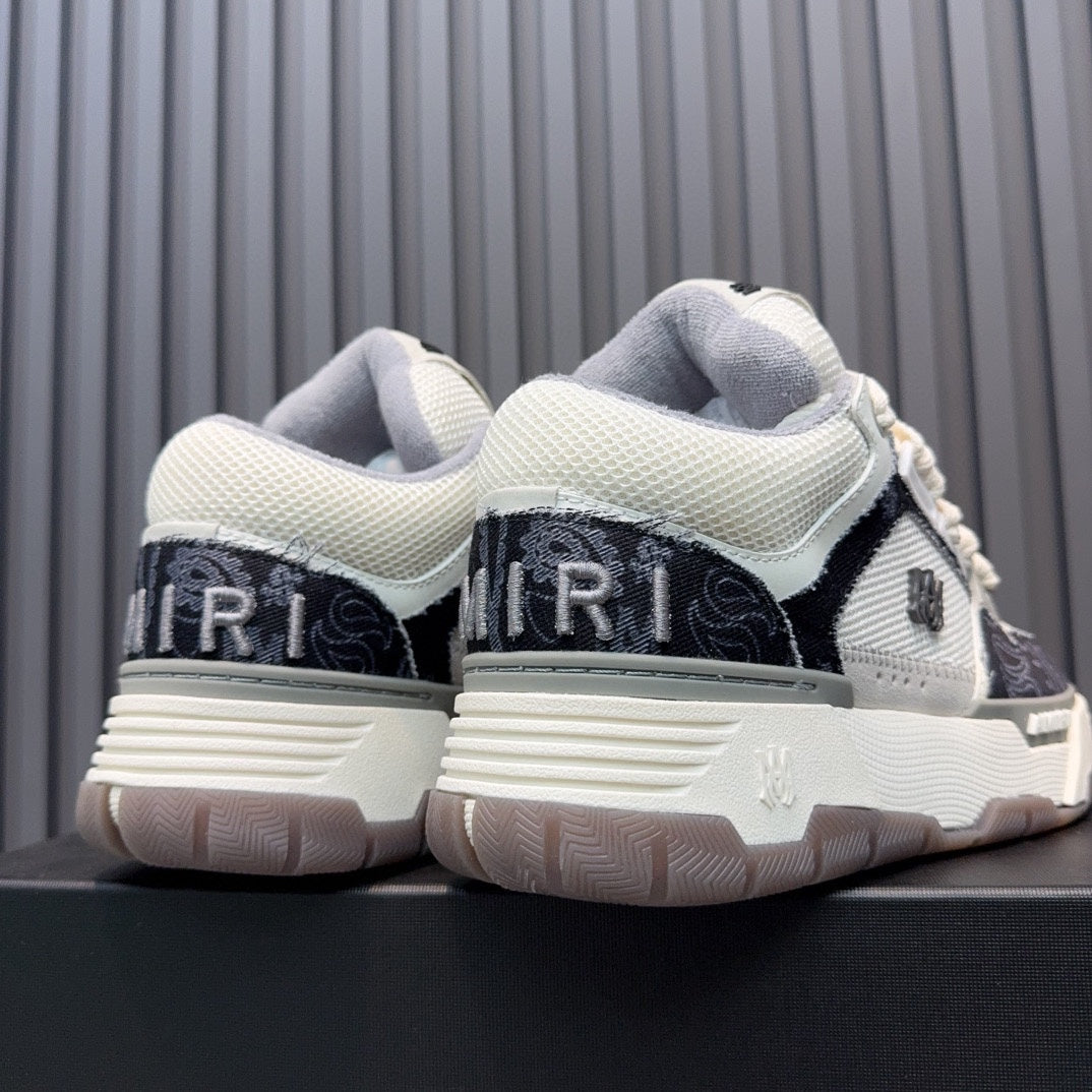 AMIRI Low-Top Sneakers – Cream / Black Paisley