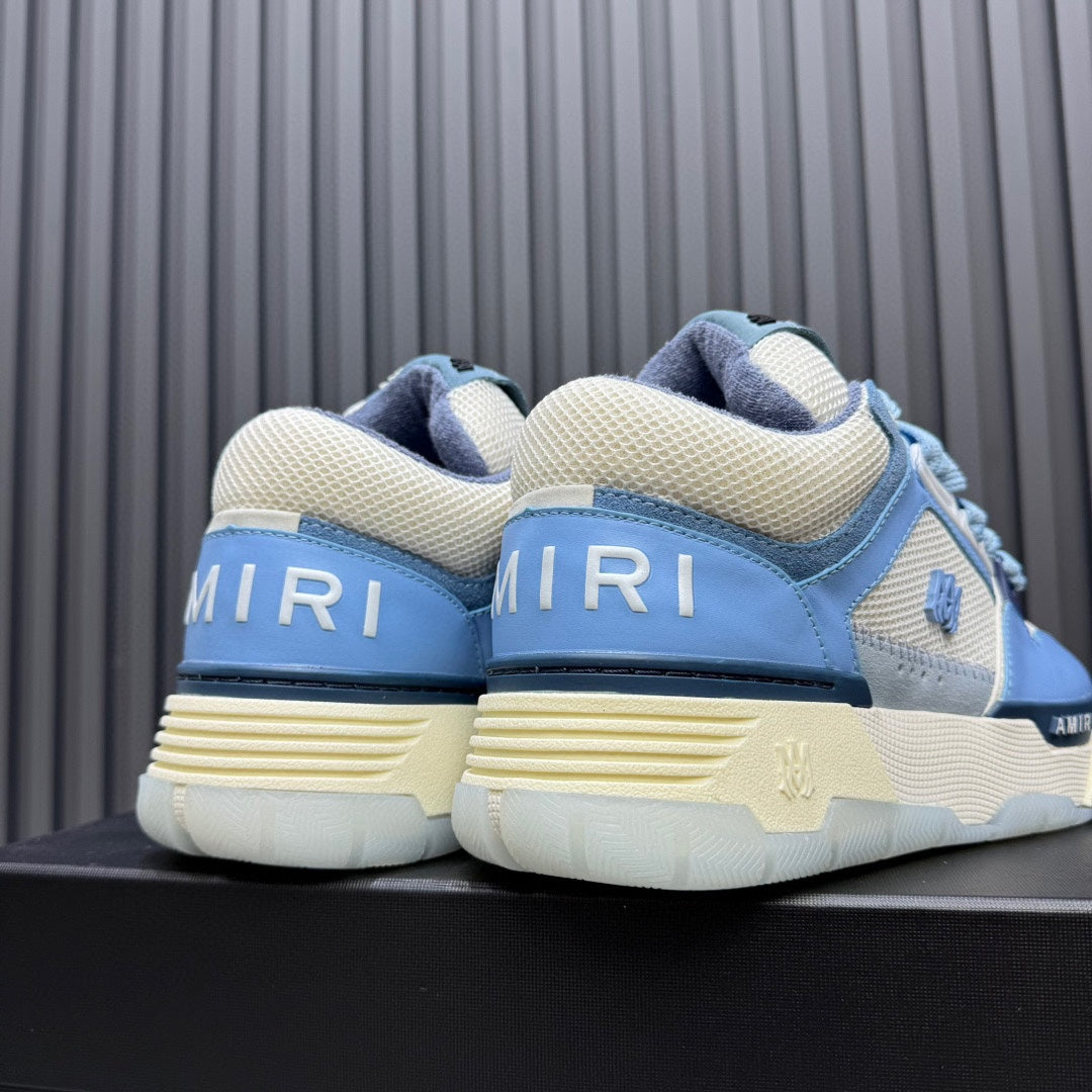 AMIRI Low-Top Sneakers – Blue / Cream with Navy Accents
