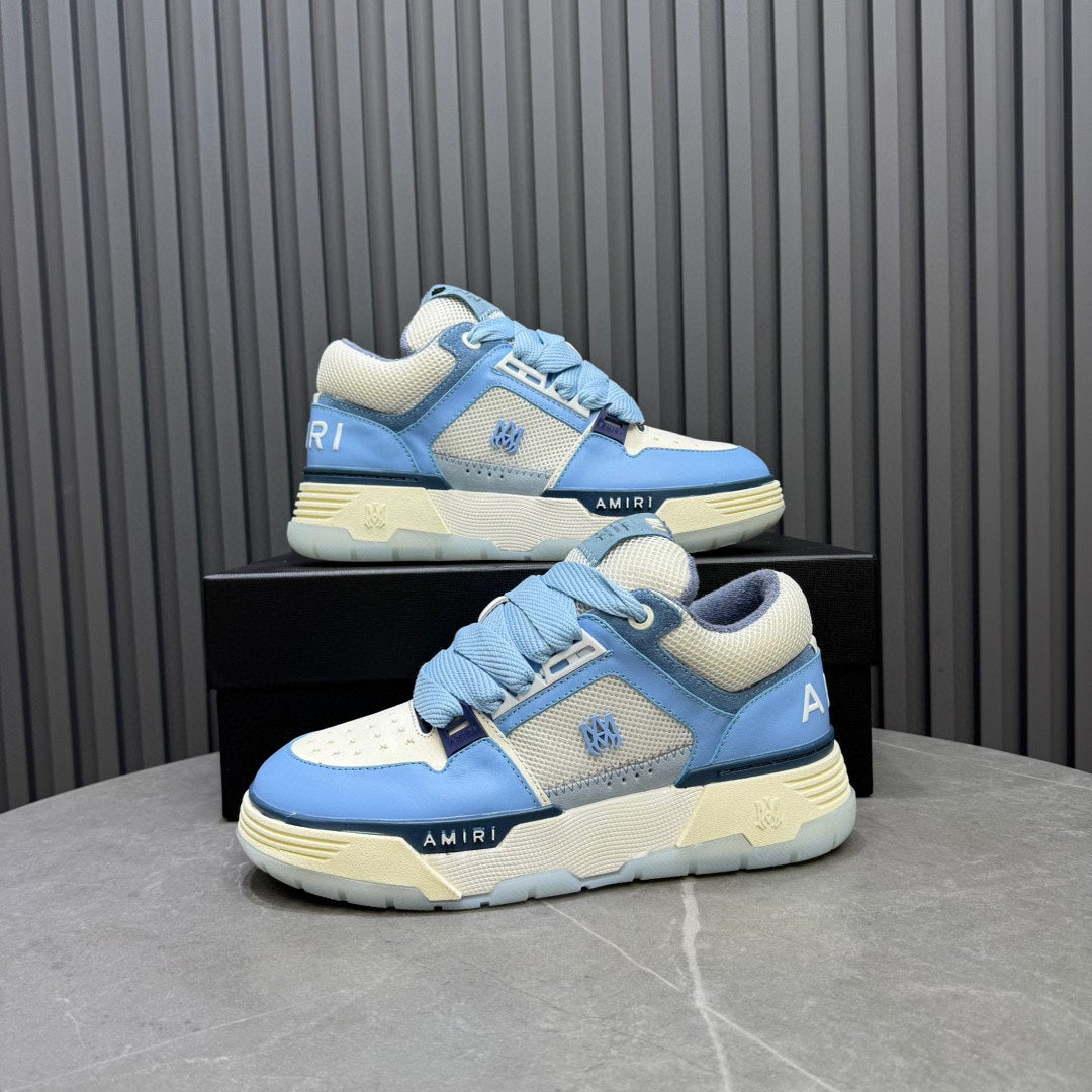 AMIRI Low-Top Sneakers – Blue / Cream with Navy Accents