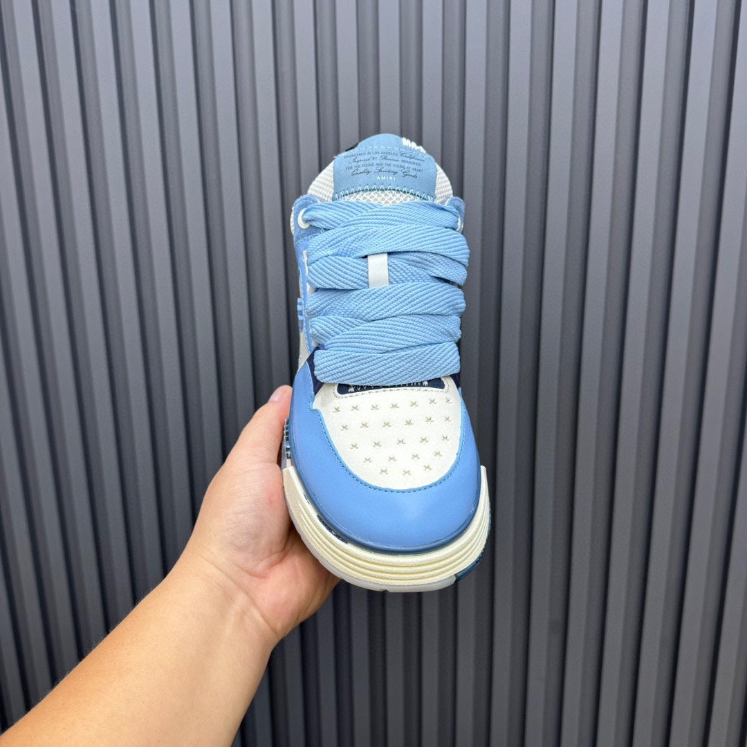 AMIRI Low-Top Sneakers – Blue / Cream with Navy Accents