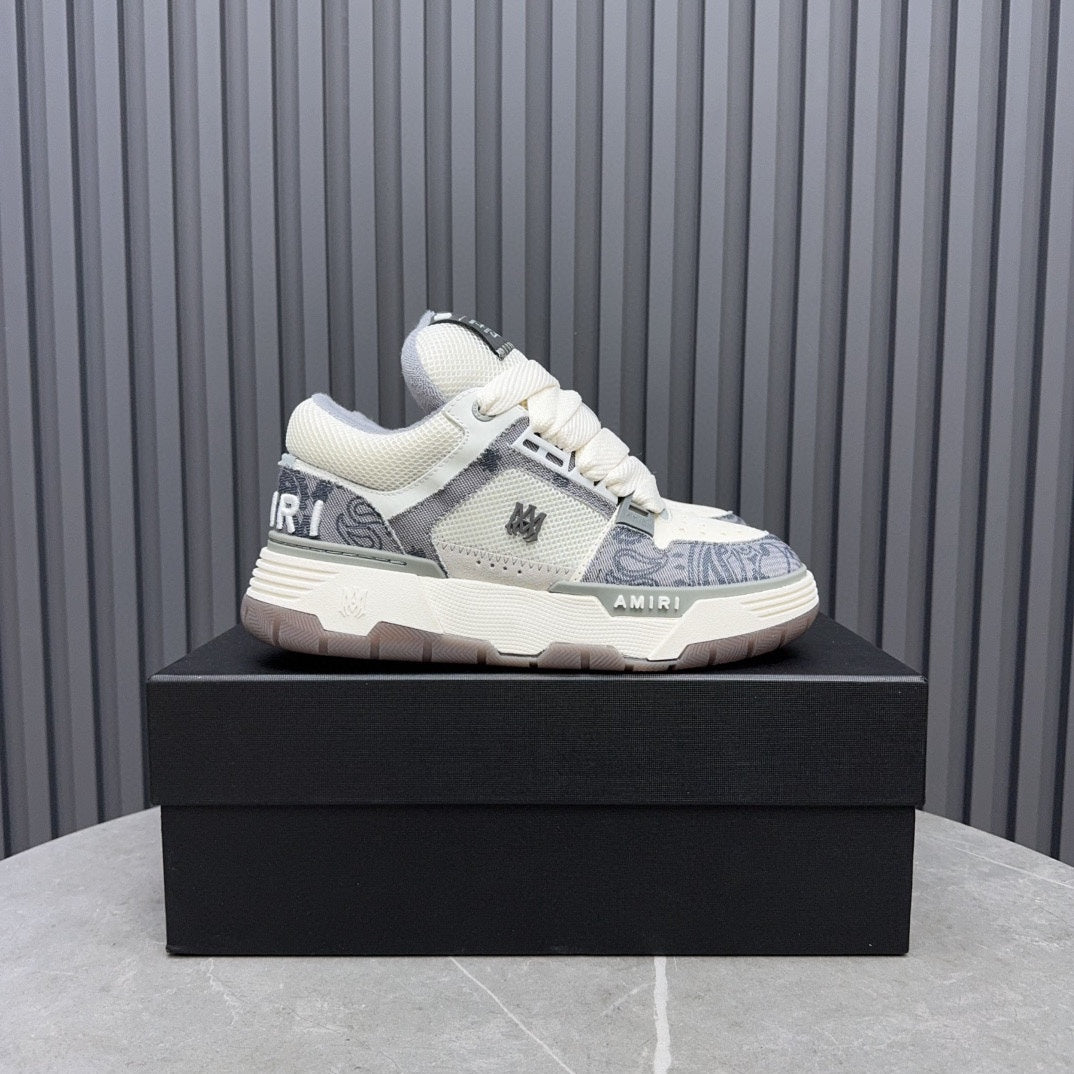 AMIRI Low-Top Sneakers – Cream / Grey Paisley