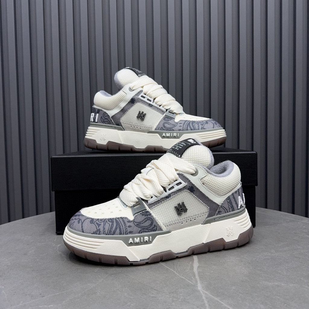 AMIRI Low-Top Sneakers – Cream / Grey Paisley