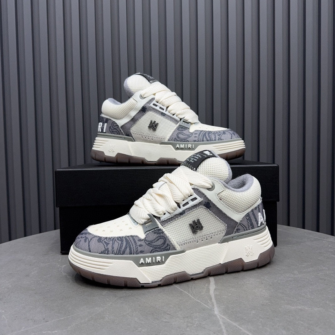 AMIRI Low-Top Sneakers – Cream / Grey Paisley