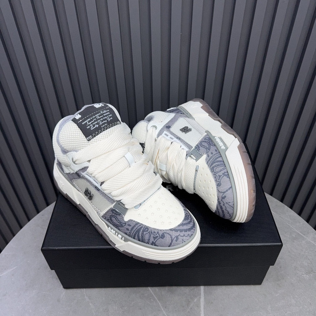 AMIRI Low-Top Sneakers – Cream / Grey Paisley