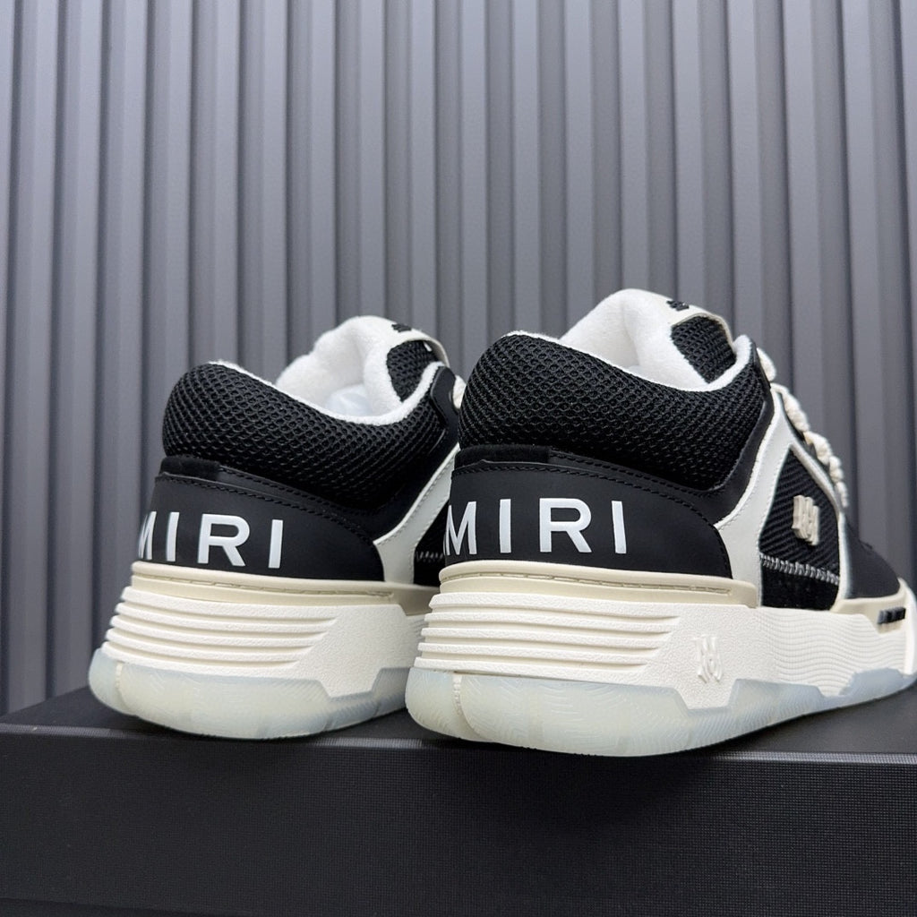 AMIRI Low-Top Sneakers – Black / White with Cream Sole