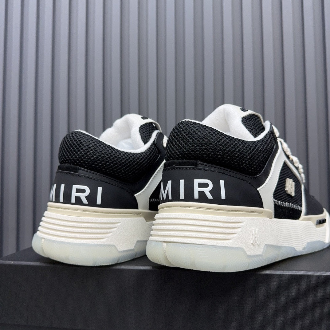 AMIRI Low-Top Sneakers – Black / White with Cream Sole