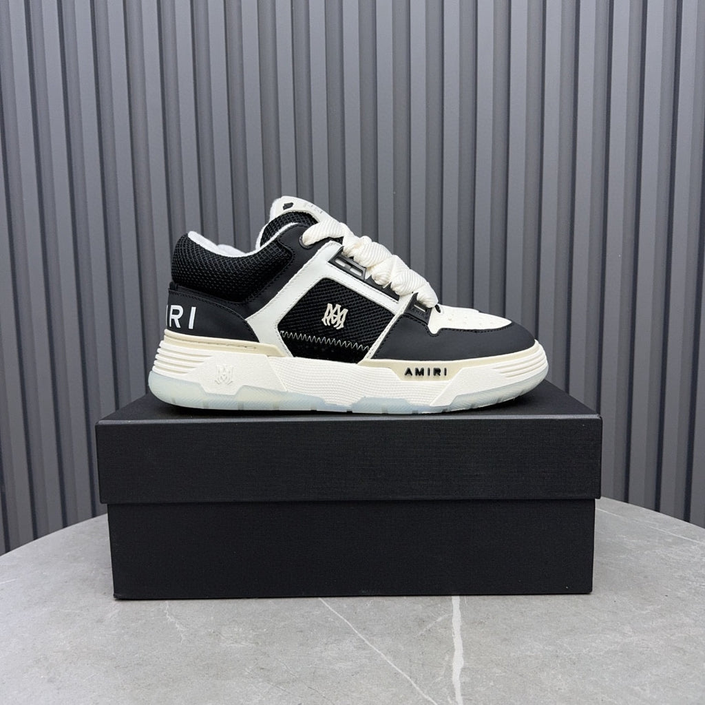 AMIRI Low-Top Sneakers – Black / White with Cream Sole
