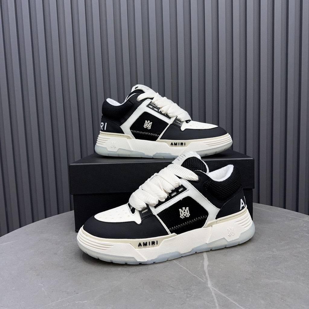 AMIRI Low-Top Sneakers – Black / White with Cream Sole