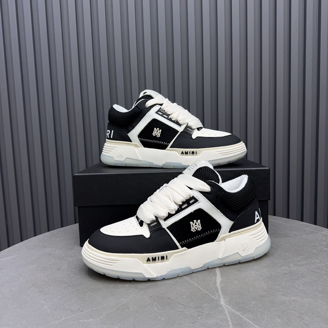 AMIRI Low-Top Sneakers – Black / White with Cream Sole