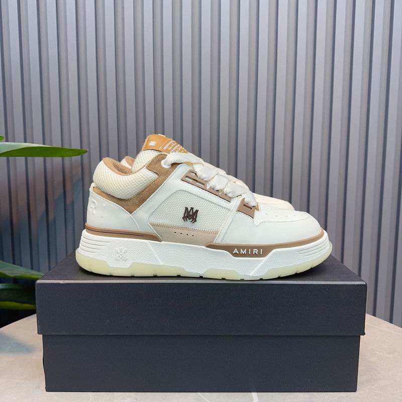 AMIRI Low-Top Sneakers – White / Tan / Cream