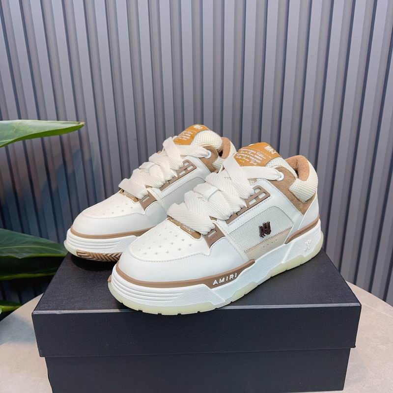 AMIRI Low-Top Sneakers – White / Tan / Cream