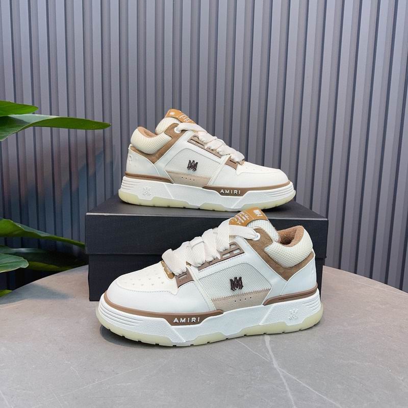 AMIRI Low-Top Sneakers – White / Tan / Cream