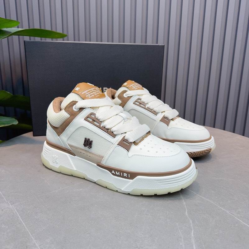 AMIRI Low-Top Sneakers – White / Tan / Cream