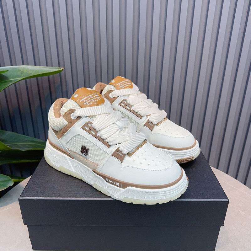 AMIRI Low-Top Sneakers – White / Tan / Cream