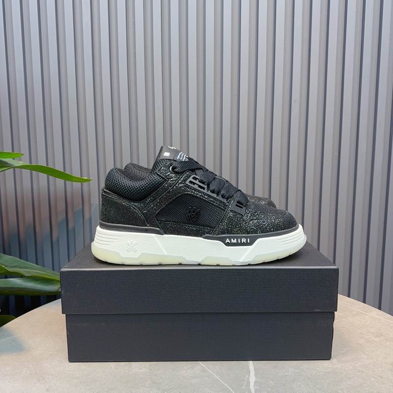 AMIRI Low-Top Sneakers – Black Sparkle / Cream Sole