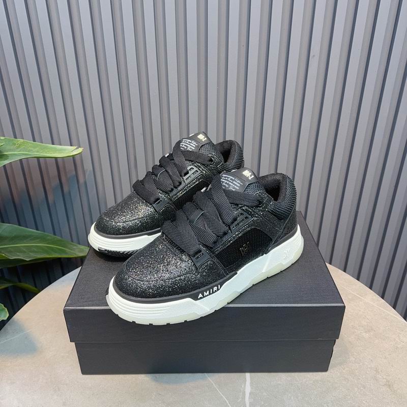 AMIRI Low-Top Sneakers – Black Sparkle / Cream Sole