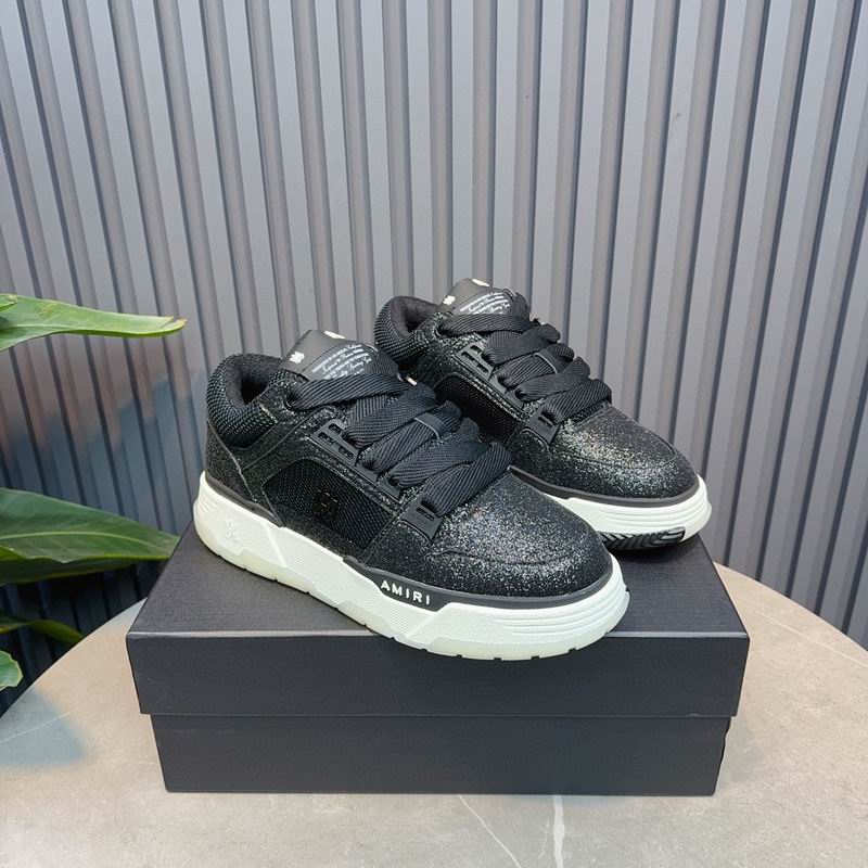 AMIRI Low-Top Sneakers – Black Sparkle / Cream Sole