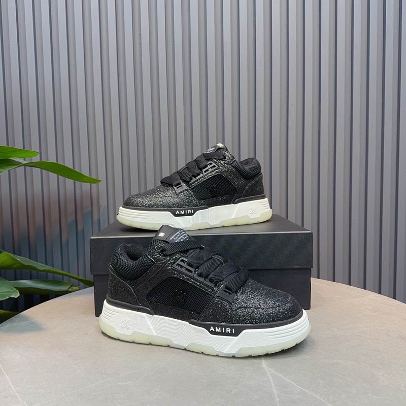AMIRI Low-Top Sneakers – Black Sparkle / Cream Sole