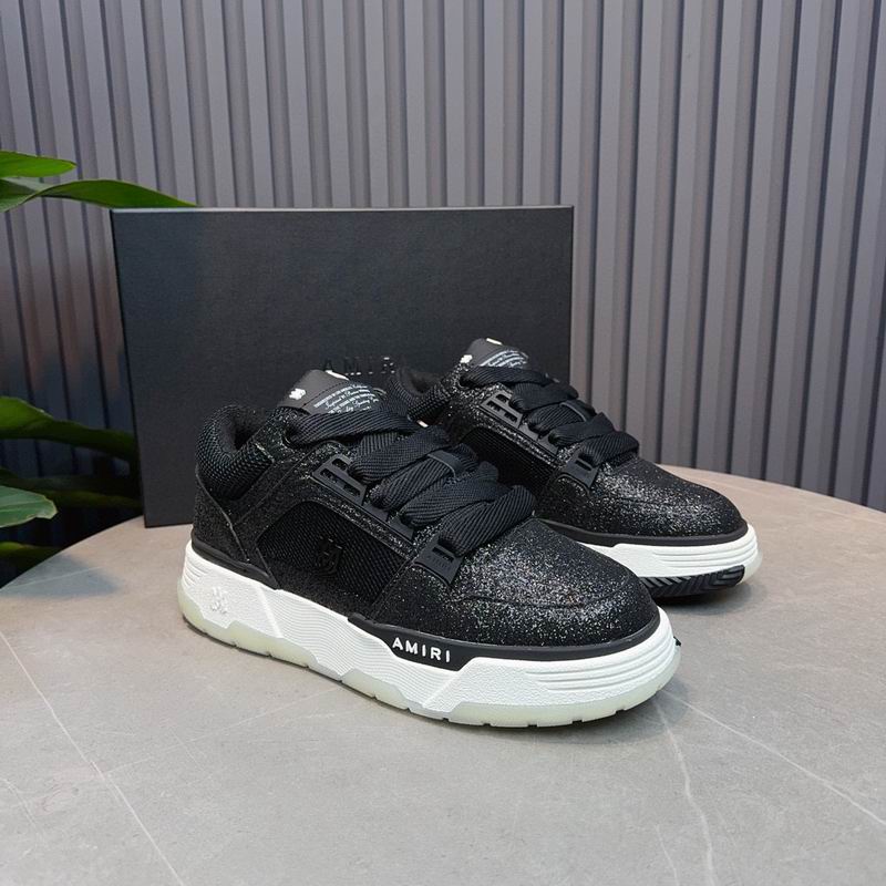 AMIRI Low-Top Sneakers – Black Sparkle / Cream Sole