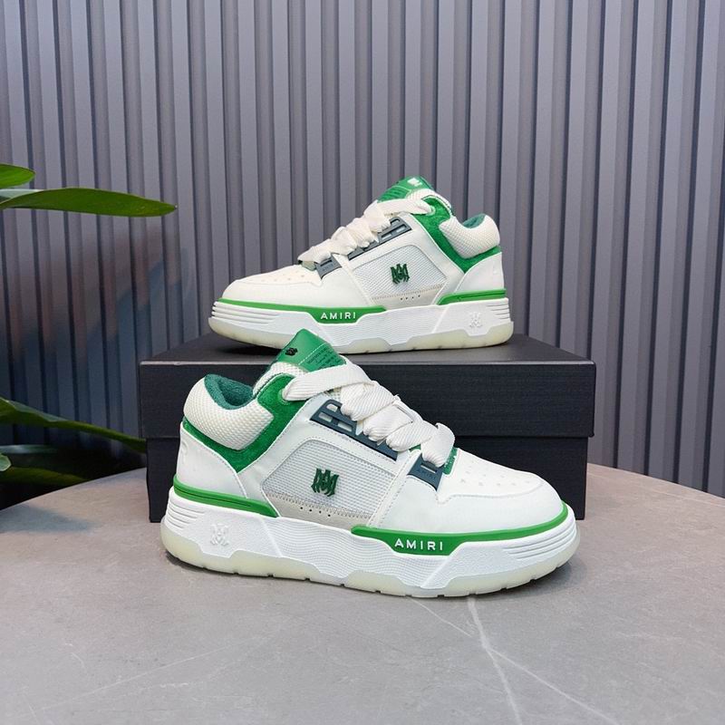 AMIRI Low-Top Sneakers – White / Green Mesh