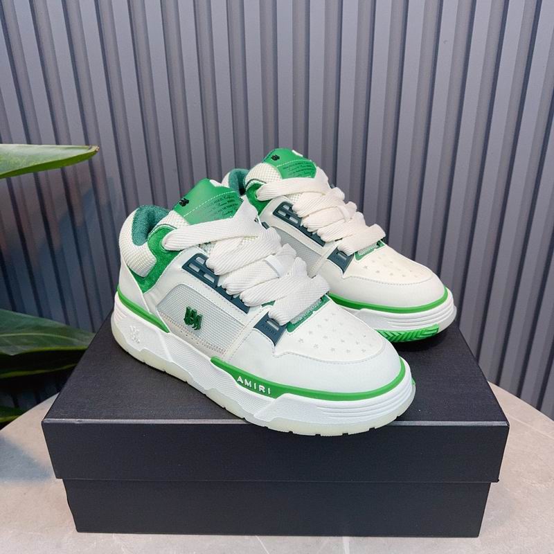 AMIRI Low-Top Sneakers – White / Green Mesh