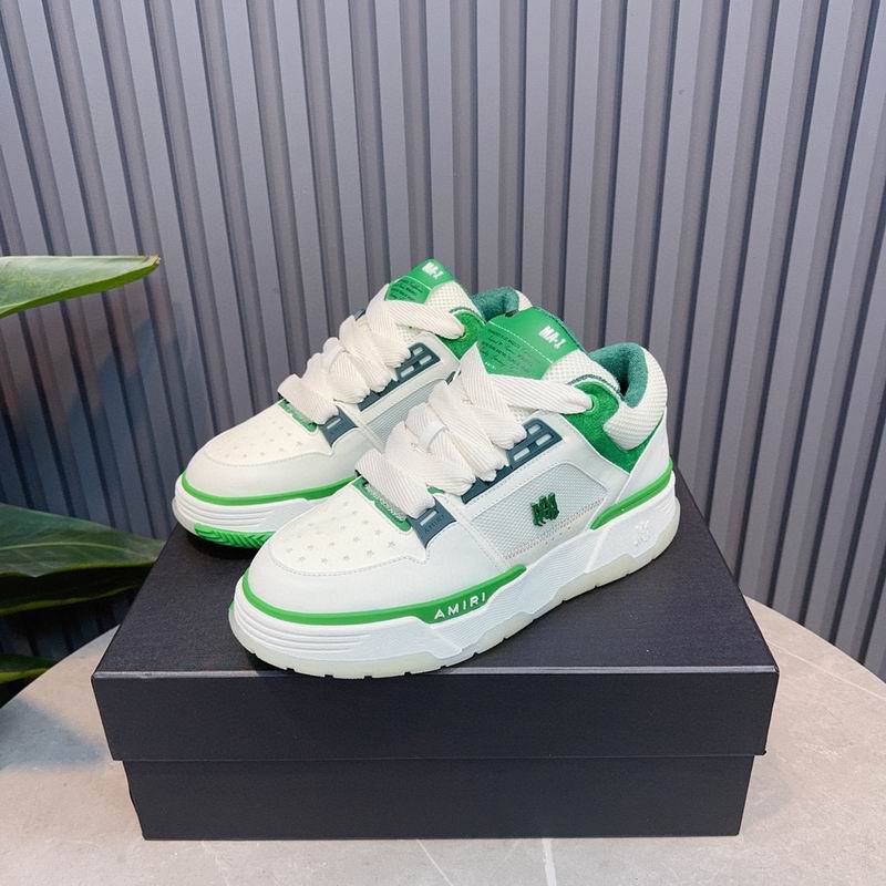 AMIRI Low-Top Sneakers – White / Green Mesh