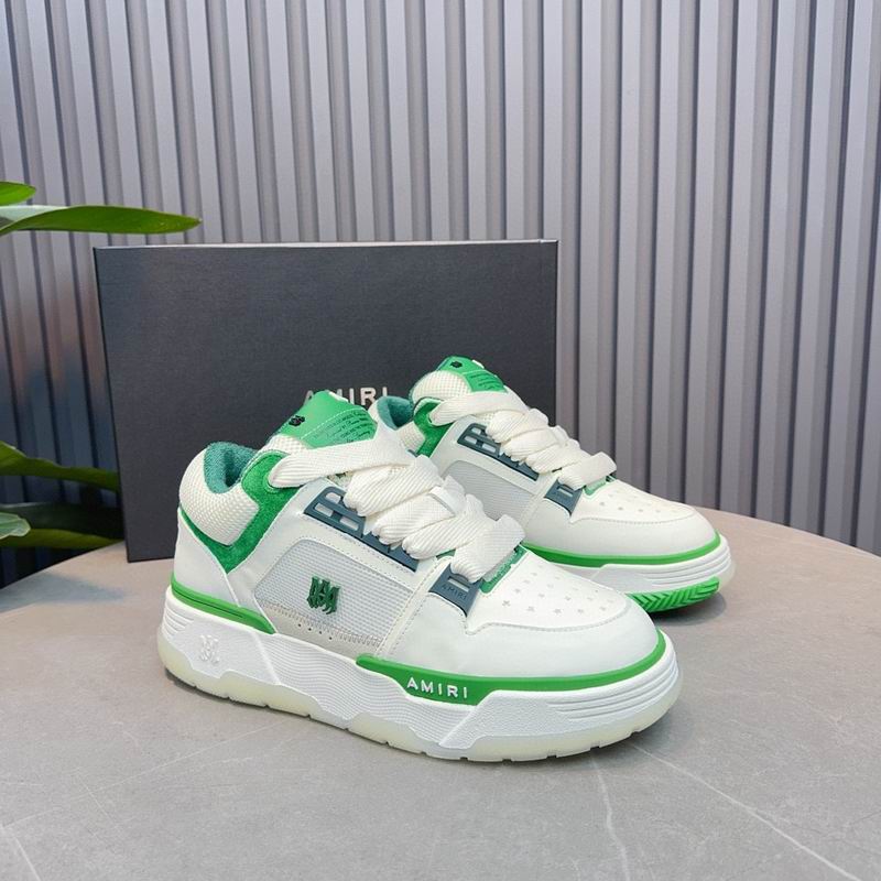 AMIRI Low-Top Sneakers – White / Green Mesh