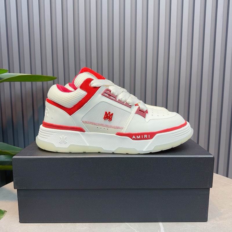 AMIRI Low-Top Sneakers – White / Red Mesh