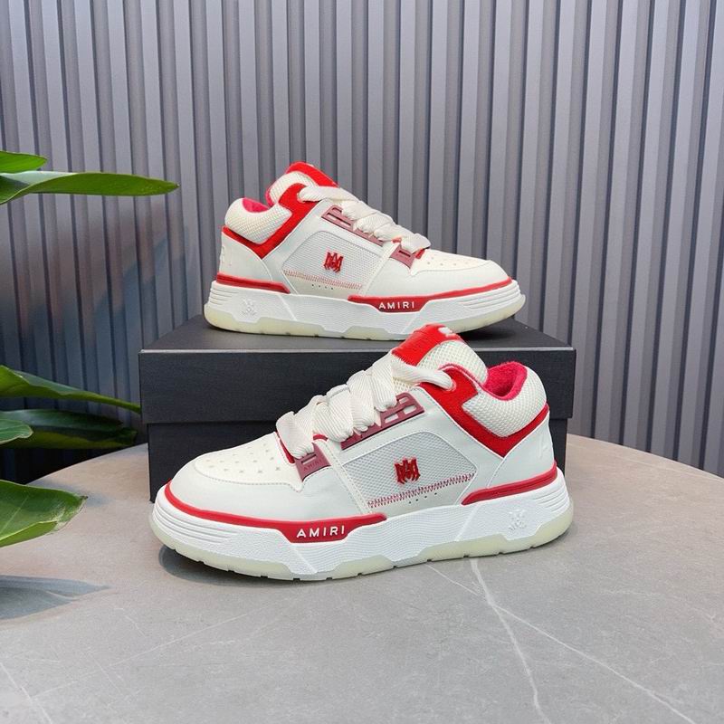 AMIRI Low-Top Sneakers – White / Red Mesh