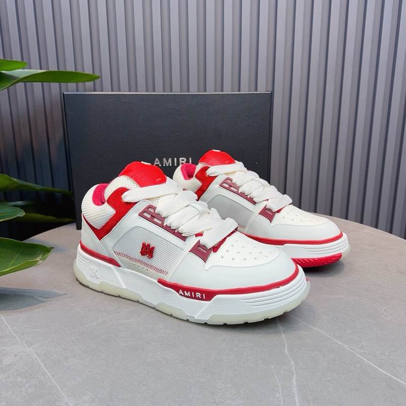 AMIRI Low-Top Sneakers – White / Red Mesh