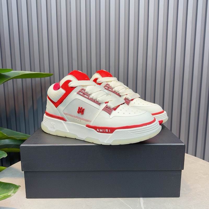 AMIRI Low-Top Sneakers – White / Red Mesh