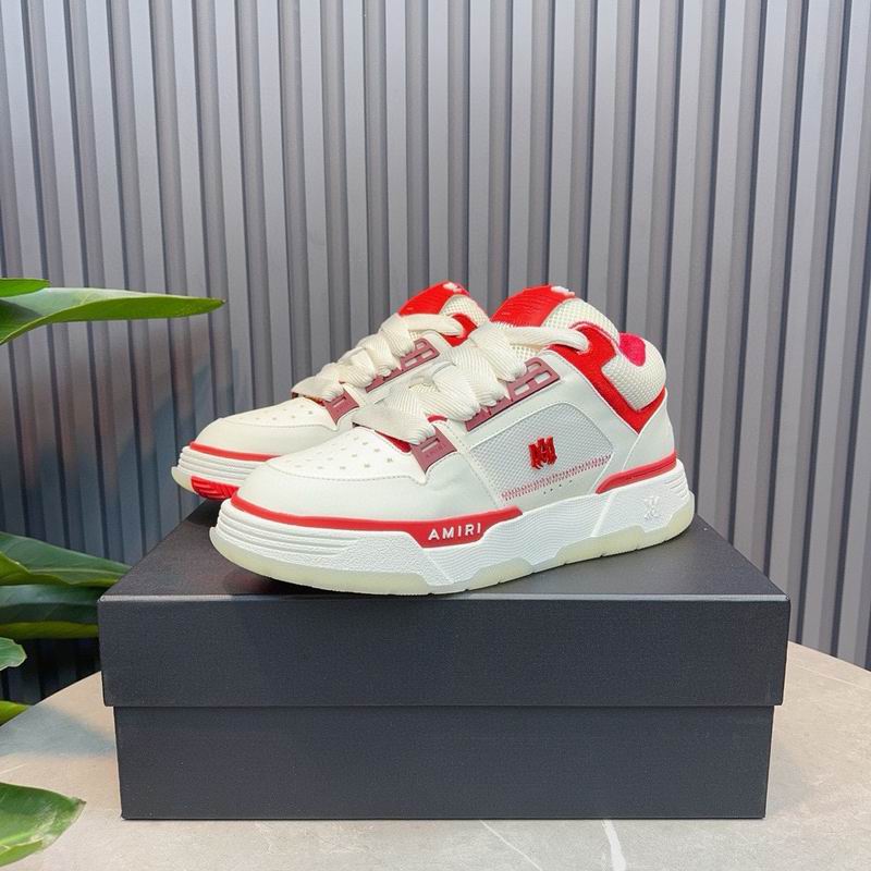 AMIRI Low-Top Sneakers – White / Red Mesh