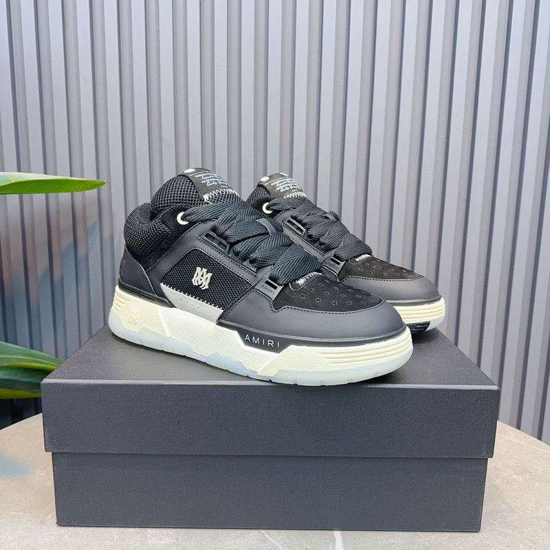 AMIRI Low-Top Sneakers – Black Mesh / Cream Sole