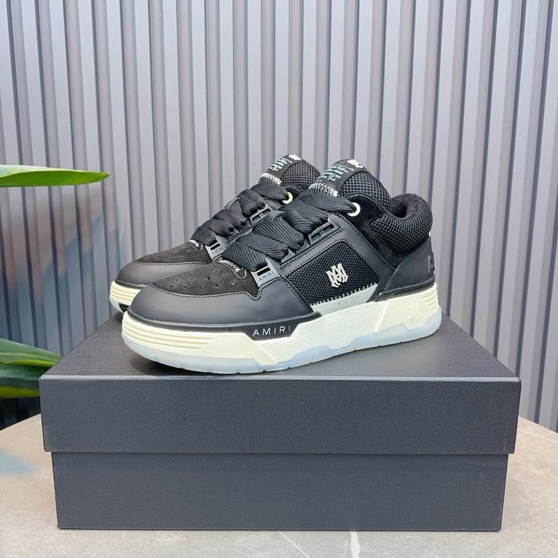 AMIRI Low-Top Sneakers – Black Mesh / Cream Sole