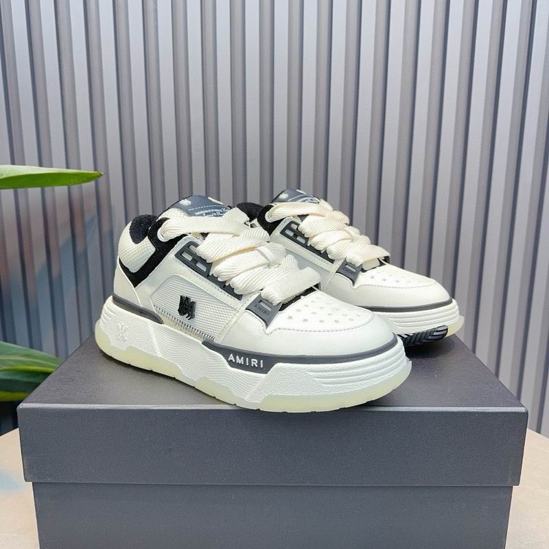 AMIRI Low-Top Sneakers – White / Black / Ivory