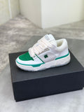 AMIRI Low-Top Sneakers – White / Green with Ivory Sole